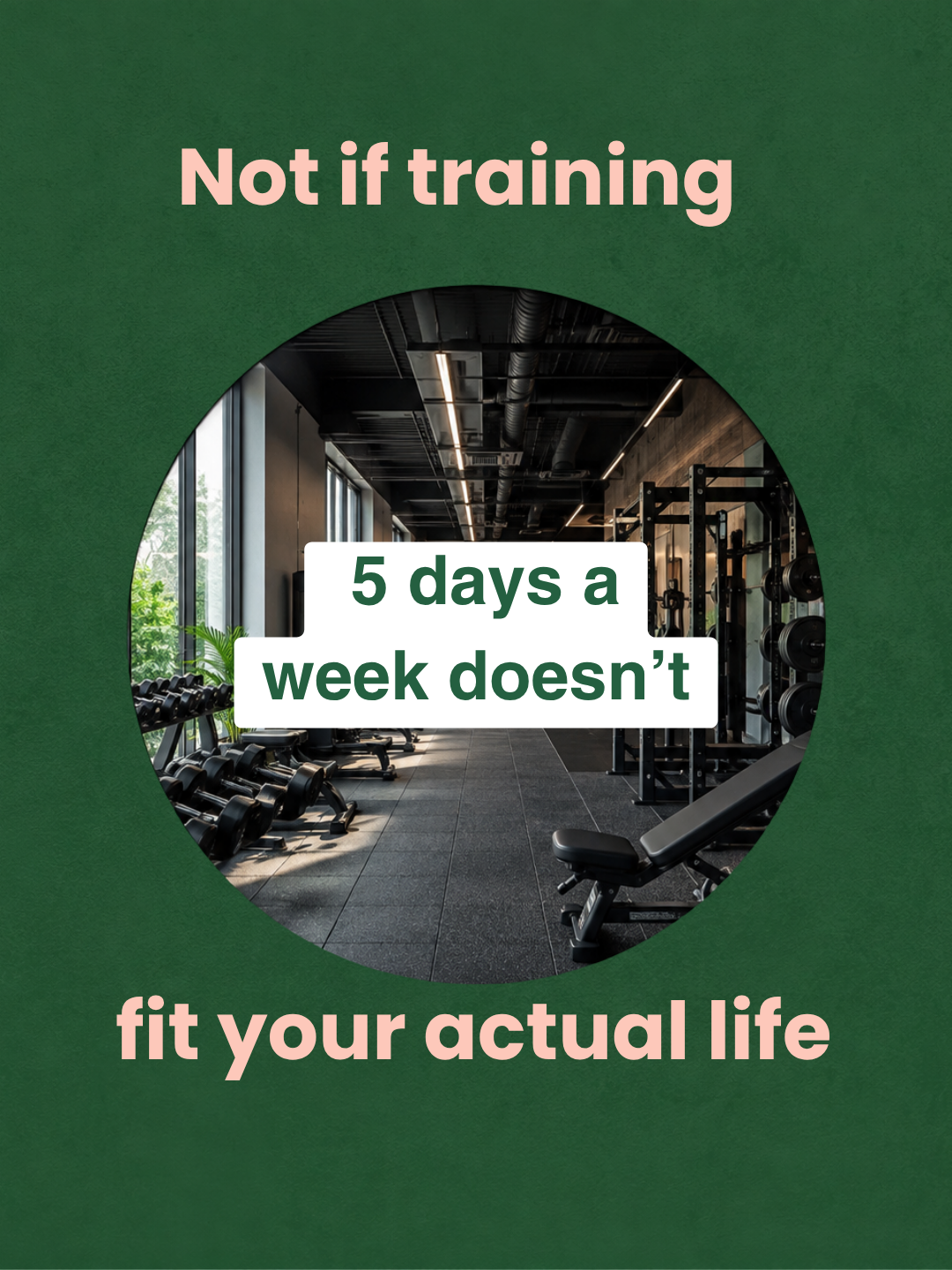 Fitness carousel two days per week option